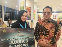 Ernawati Juara 3 Lomba Cipta Lagu Guru TK–SD Tingkat Nasional “Wakili Bulukumba”