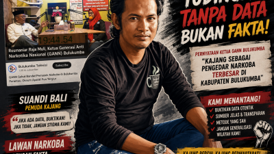 Suandi Bali Tantang GANN Bulukumba Buktikan Klaim Kajang sebagai Pengedar Narkoba Terbesar